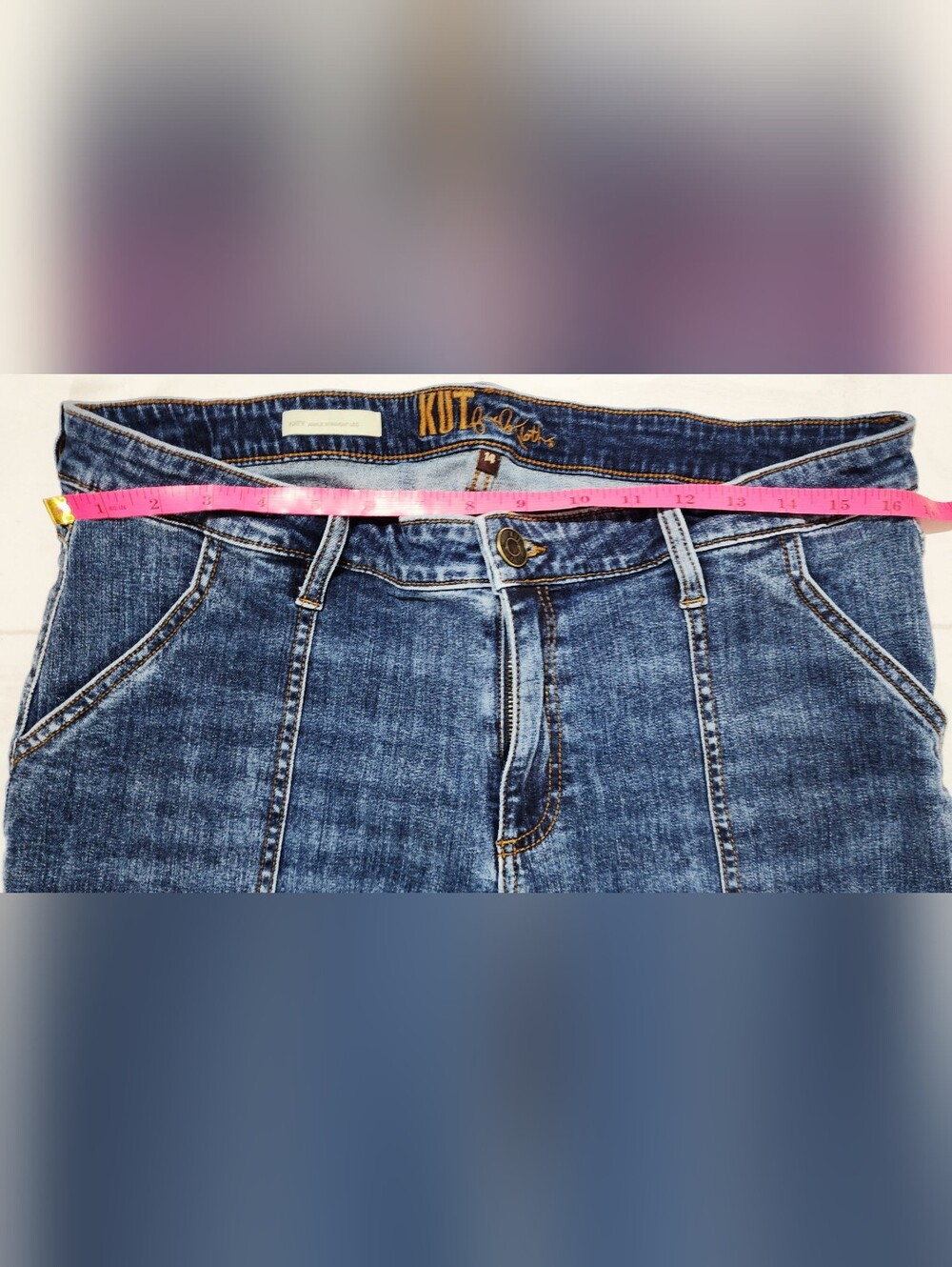 KUT from the Kloth Katy Straight Leg Ankle Jeans Size 14 - Picture 2 of 9